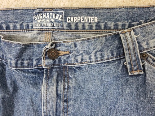 Signature by Levi Strauss & Co. Men's and Big Men's Carpenter Jeans Size 42×32 - Picture 5 of 16