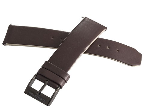 Montre Kenneth Cole New York KC2162 - Cadran Ovale Rouge, Bracelet Cuir Noir - Occasion Bon état