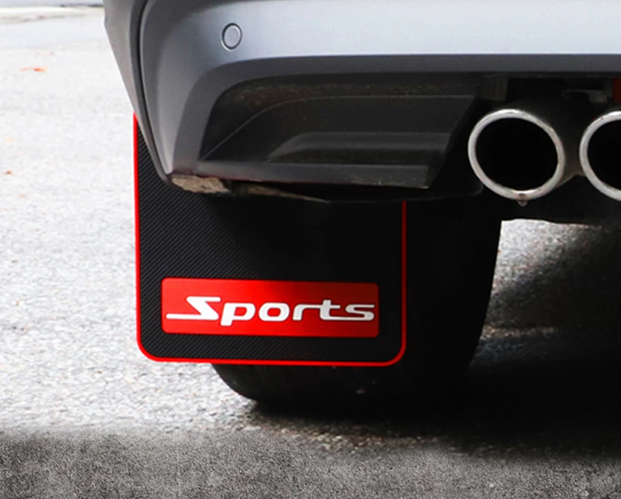 Protector contra salpicaduras guardabarros delantero + trasero de goma suave para auto 4 piezas Foto 3 de 4