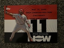 2007 Topps Generation Now Insert #GN11 Phillies Ryan Howard Baseball Card