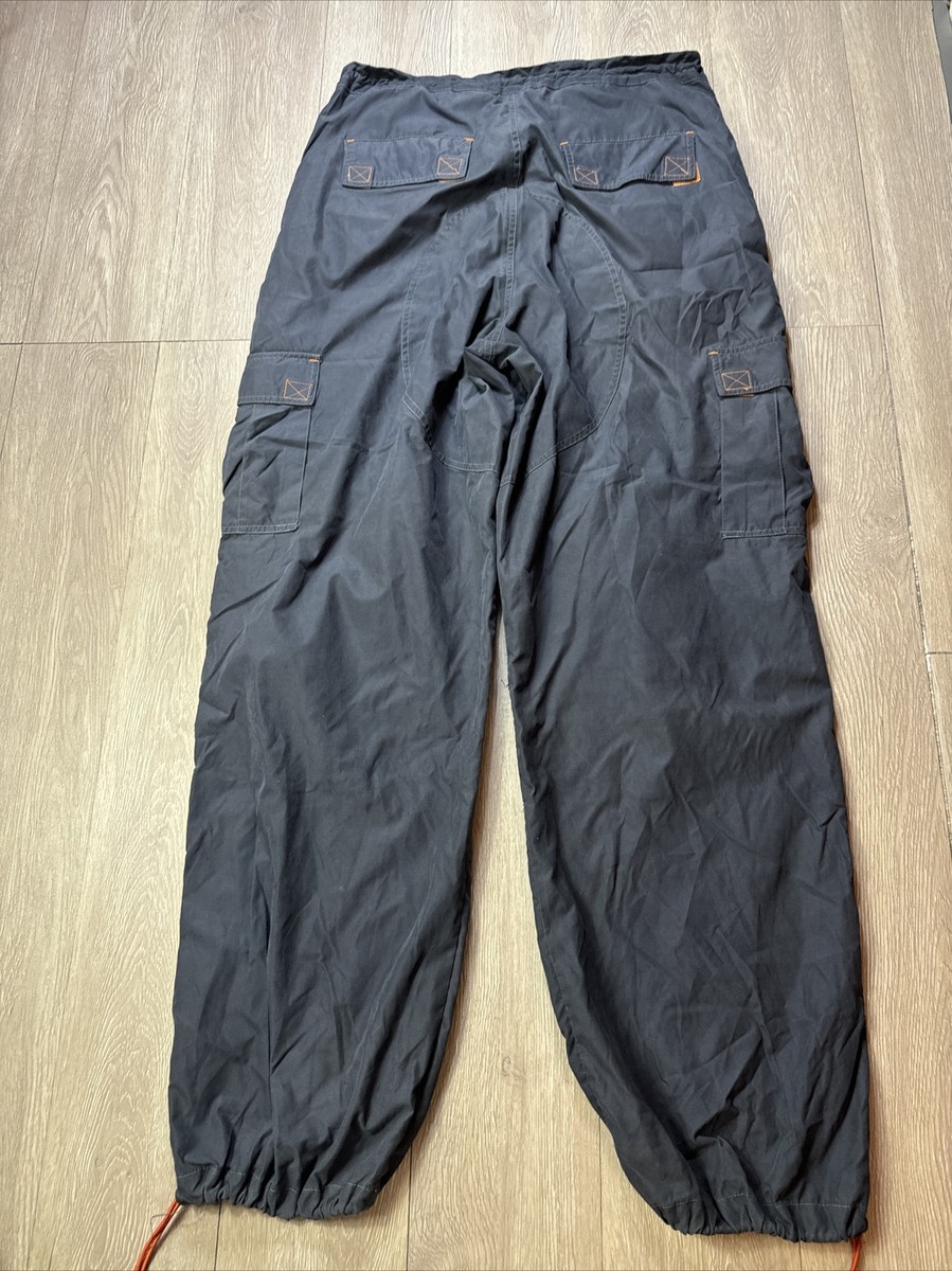 パンツ 90s McGear rave pants 36 parachute cargo NWT Vintage 90s UFO Spell Out Parachute Rave Cargo Pants