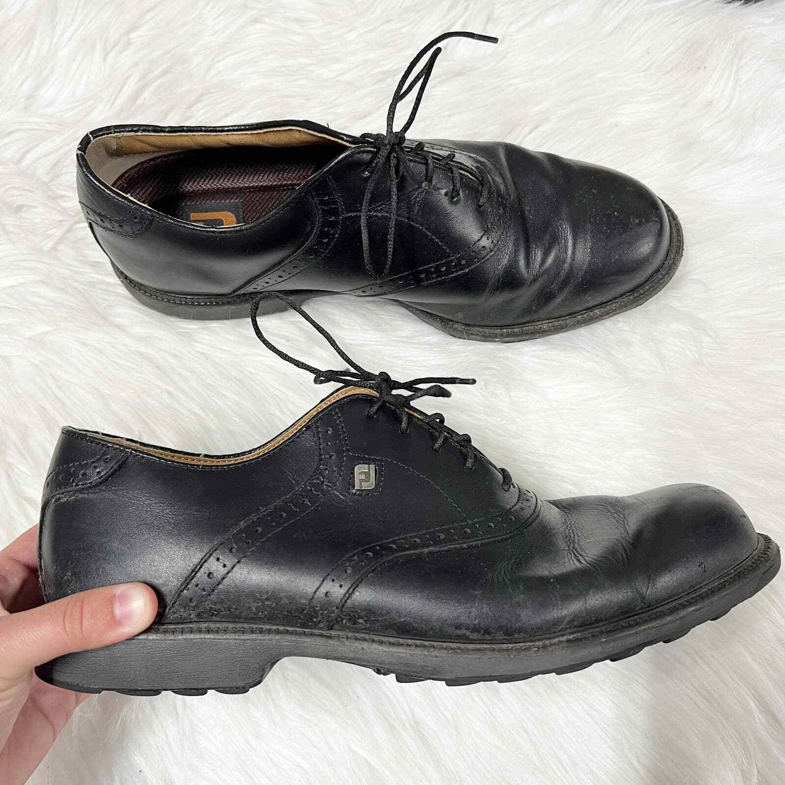 Footjoy Men's Black Leather Club Professional Saddle … Gem