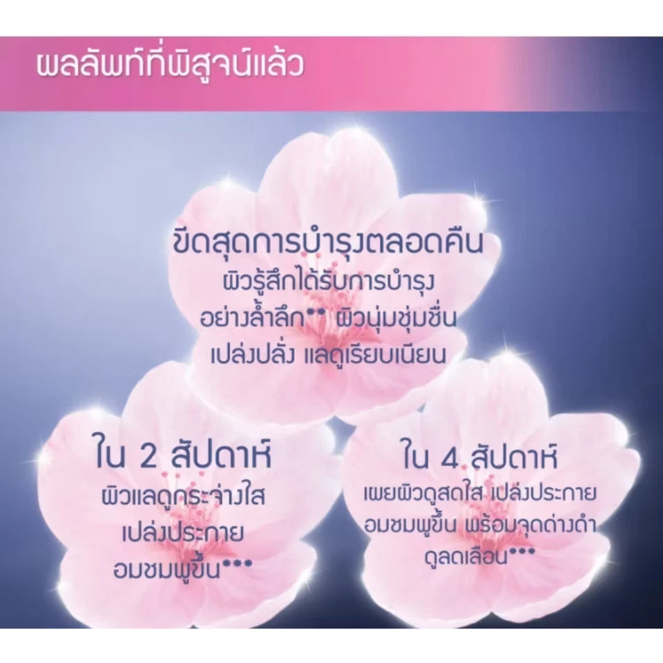 Máscara para dormir Garnier Sakura Glow crema de noche brillo rosado piel 50 ml Foto 4 de 4