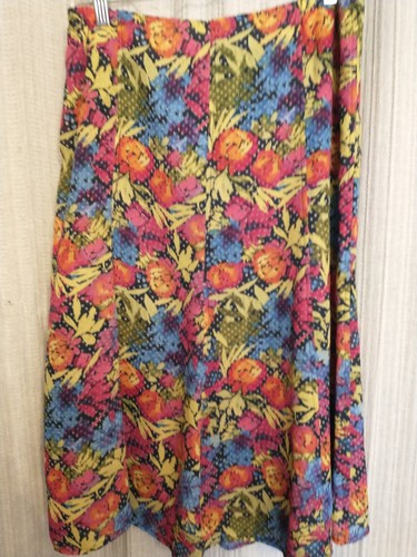 NEW Christopher Banks Skirt Women SZ 8 Floral Chiffon BLACK UNDER SLIP FLOUNCY - Picture 6 of 12