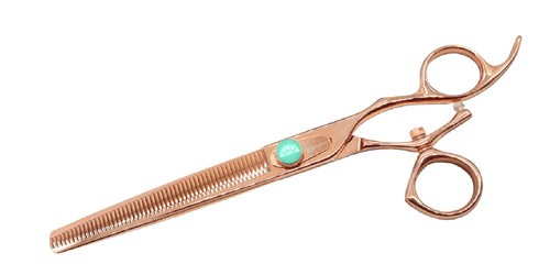 Kenchii Grooming Rose Gold Line Swivel Shears - -Choose Shear or Set 7.0 or 8.0 - Picture 6 of 10