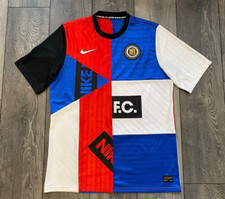 NIKE FC HOME SOCCER JERSEY CJ2489-480 FOOTBALL COLORBLOCK RED BLUE MEN’S LARGE
