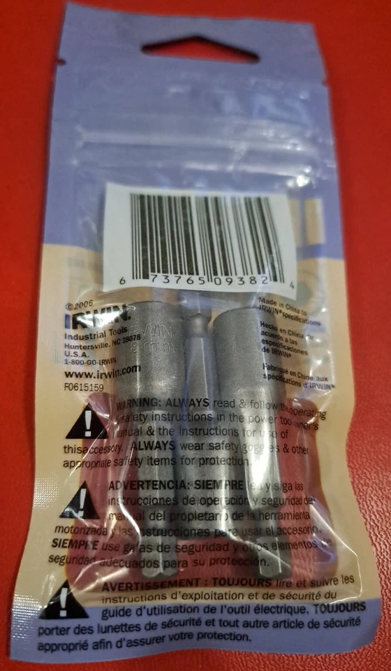 Irwin Nut Driver 3 Pack 8 mm Magnetic Nutsetter, 1-7/8 inch L Hex Shank - Image 2 of 2