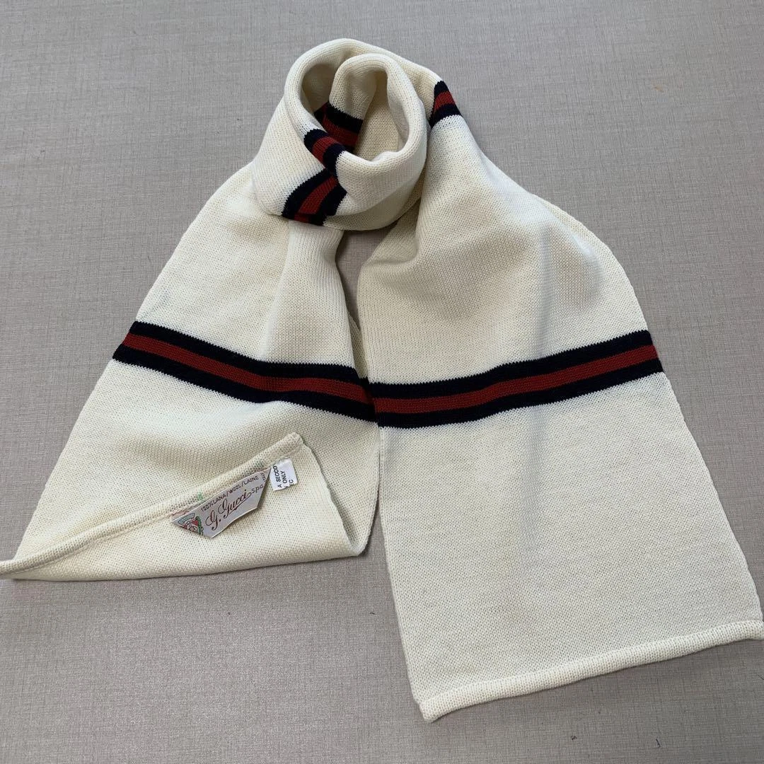 Silencieux vintage GUCCI laine marine rare pièce de collection de la fin des années 70