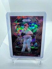 2022 Prizm Baseball Burgundy Cracked Ice Prizm SP 19/25 #158 Aaron Nola Phillies