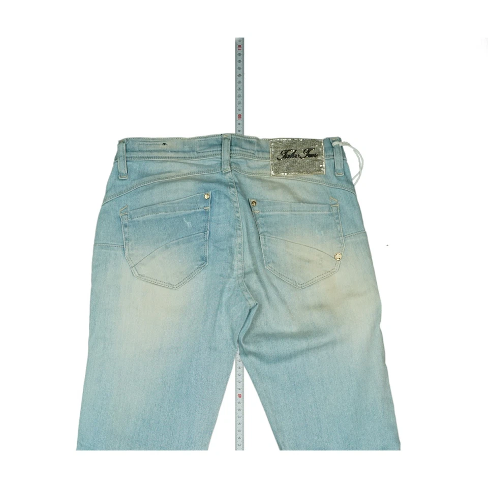 Take Two Daphne Slim Jeans Hose used dirty Look destroyed W24 L30 Hell Blau NEU. - Bild 4 von 4