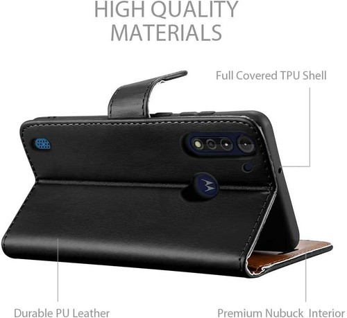 For Motorola Moto G8 Power Lite Plus Flip Leather Wallet Case Cover Book Case - Picture 3 of 8