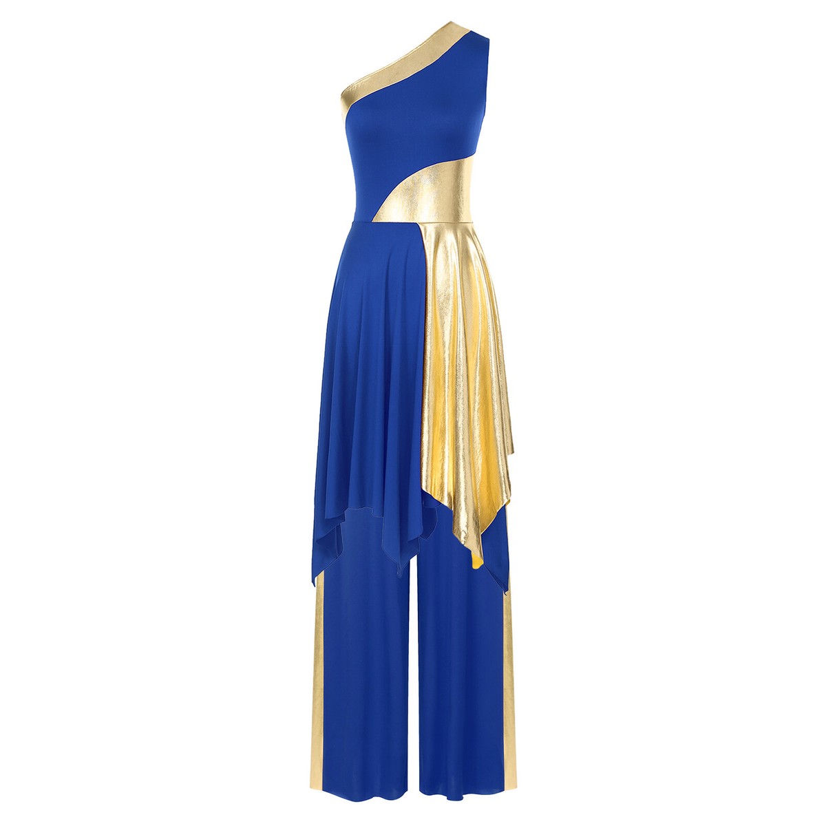 Womens Worship Praise Dance Outfit Color Block Dress with Wide-Leg Pants |  eBay