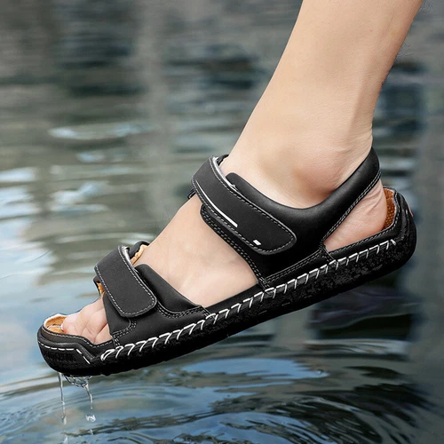 Sandalen Herren Outdoor Strand Trekkingsandalen Sommer Rutschfest Leichte Schuhe - Bild 5 von 14