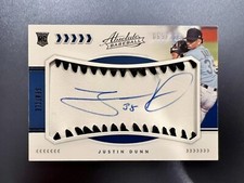 2020 Panini Absolute RC Material Signatures Black #120 Justin Dunn Mariners Reds