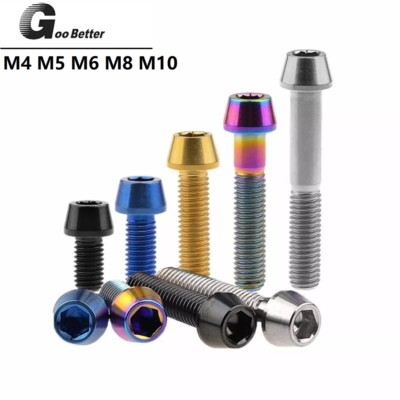 M4 M5 M6 M8 M10 Titanschrauben konisch konischer Kopf Titan Schrauben Farbe Gr10