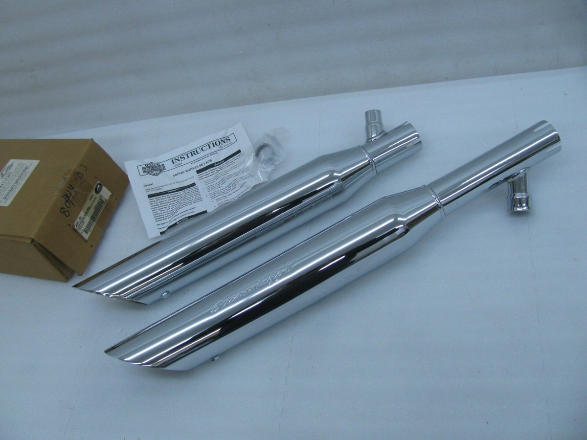New Harley Davidson Chrome Screamin Eagle Mufflers Softail 80444