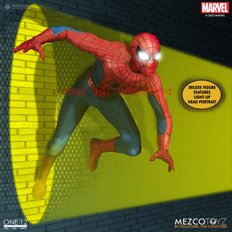 Perfect Mezco Toyz 1/12 The Amazing Spider-Man Deluxe Edition Action Figure New