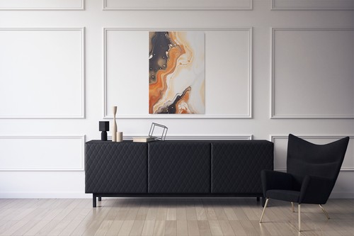 Abstract Swirl Canvas Art Print, Modern Home Wall Decor - Picture 9 of 17