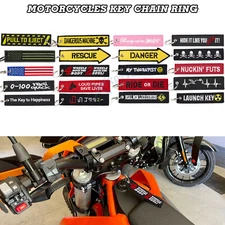 1pc Keychain Key Ring Embroidered Key Tag 5'' Sports For Motorcycle KTM Suzuki