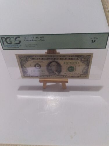 PCGS Very Fine 35 Fr. 2173-B 1990 $100 Federal Reserve Note - Picture 1 of 4