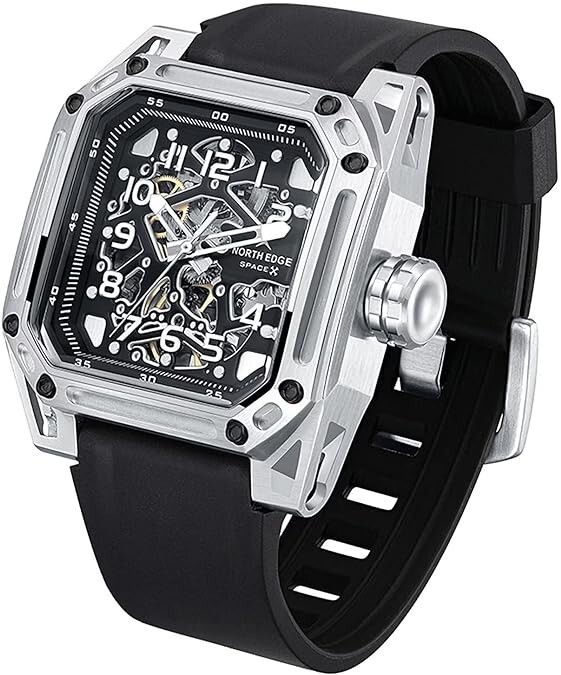 North Edge Space X Seagull Movement Skeleton Automatic Mechanical