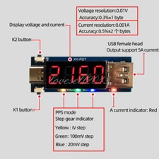 PD Quick Charge Trigger Module DC Digital Display Voltage Current Meter Type-C