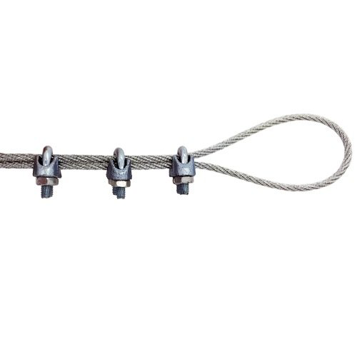 Clip de abrazadera de cable para cables de 1/16", galvanizado, paquete de 50 a granel - Imagen 4 de 5
