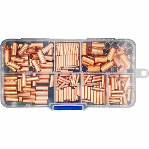 250X Copper Tube Butt Connectors Wire Ferrule Cable Crimp Terminal Kit GT1-6mm - Picture 5 of 8