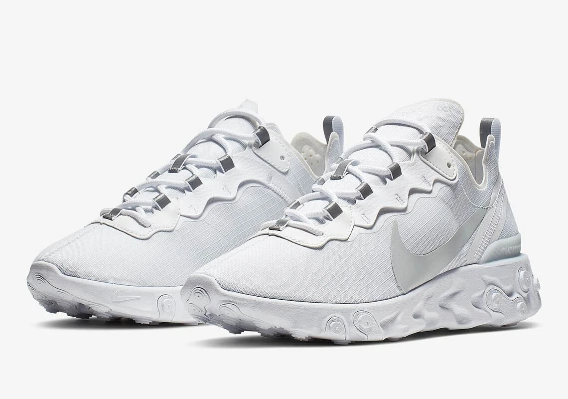 Nike React Element 55 SE Grid Triple White (2019)  Chaussure nike air, Chaussure  nike homme, Chaussure sport homme