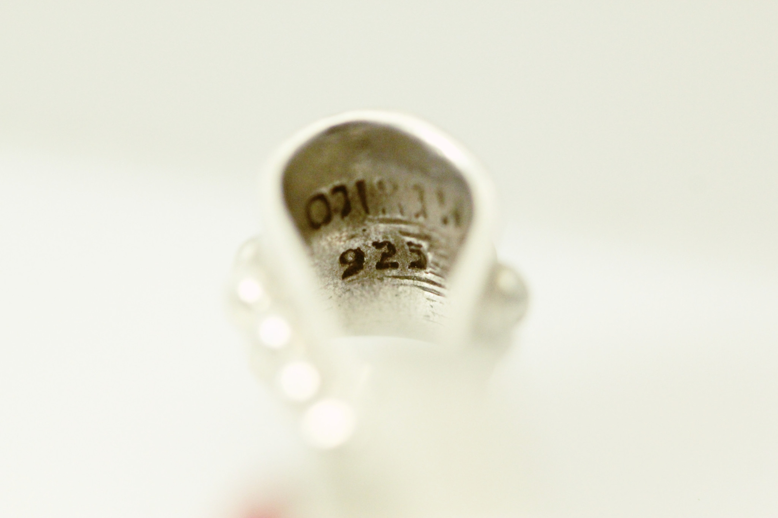 925 Sterling Silver Rectangular Red Stone Pendant… - image 6