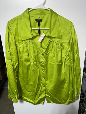Escada womans Sz 44 Green jacket button snap down 3/4 sleeve Neiman Marcus