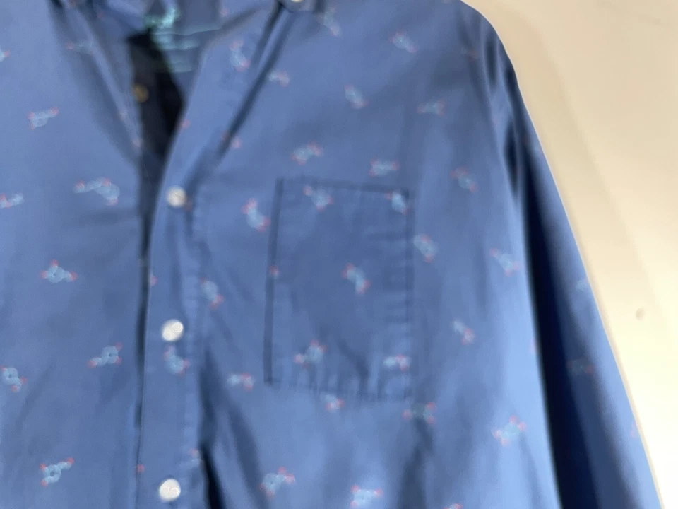 Camisa con botones Select by Threadless azul para hombre L grande USAFLAWS MARKS Foto 4 de 4