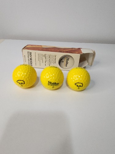 Vintage JACK NICKLAUS Golden Bear McGregor 3 Yellow Golf Balls - Picture 5 of 9