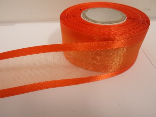 40 mm Kanten Organzaband 2 Meter oder 25 Meter Rolle doppelseitig Satinband UK - Bild 8 von 25