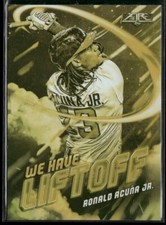 Ronald Acuña Jr. 2021 Topps Fire We Have Liftoff Gold Minted #WHL-2