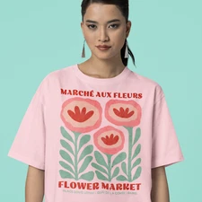 Marche Aux Fleurs Flower Market Shirt, Paris Flower Market T Shirt