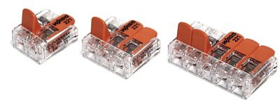 Wago 221-6 Klemmen SET 50x 221-612, 30x 221-613, 15x 221-615 Kabel Verbinder