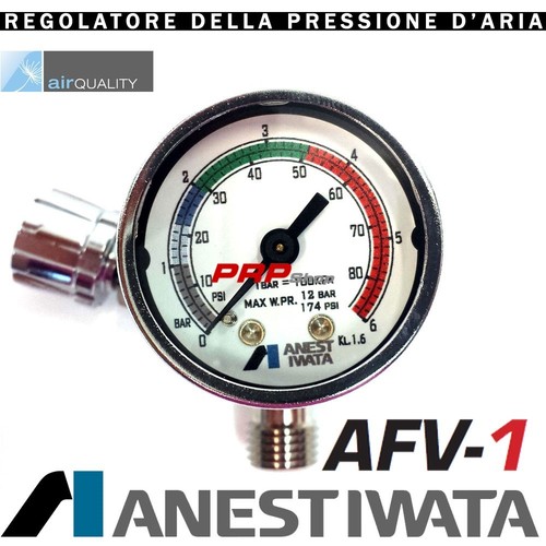 Anest Iwata AFV-1 Manometro Regolatore Aria Per Pistola A Spruzzo 14378610 - Imagen 2 de 6