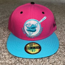 New Era 59FIFTY San Diego Padres 2-Tone Swinging Friar Pink Retro Fitted Hat Cap