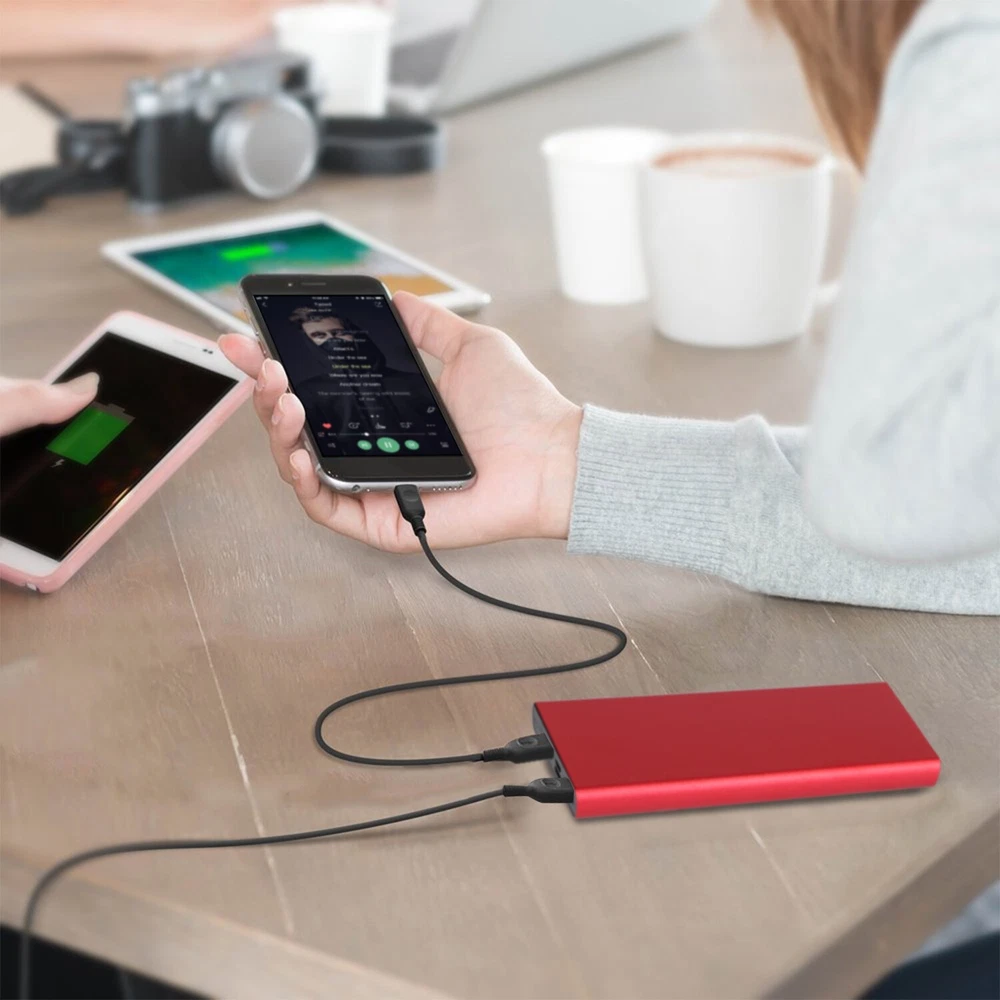20000mAh Power Bank with Dual USB Ports for Fast Phone Charging