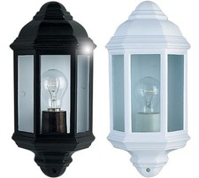 IP44 Outdoor Garden Outside Wall Light Lamp Lanterns Lights Black or White