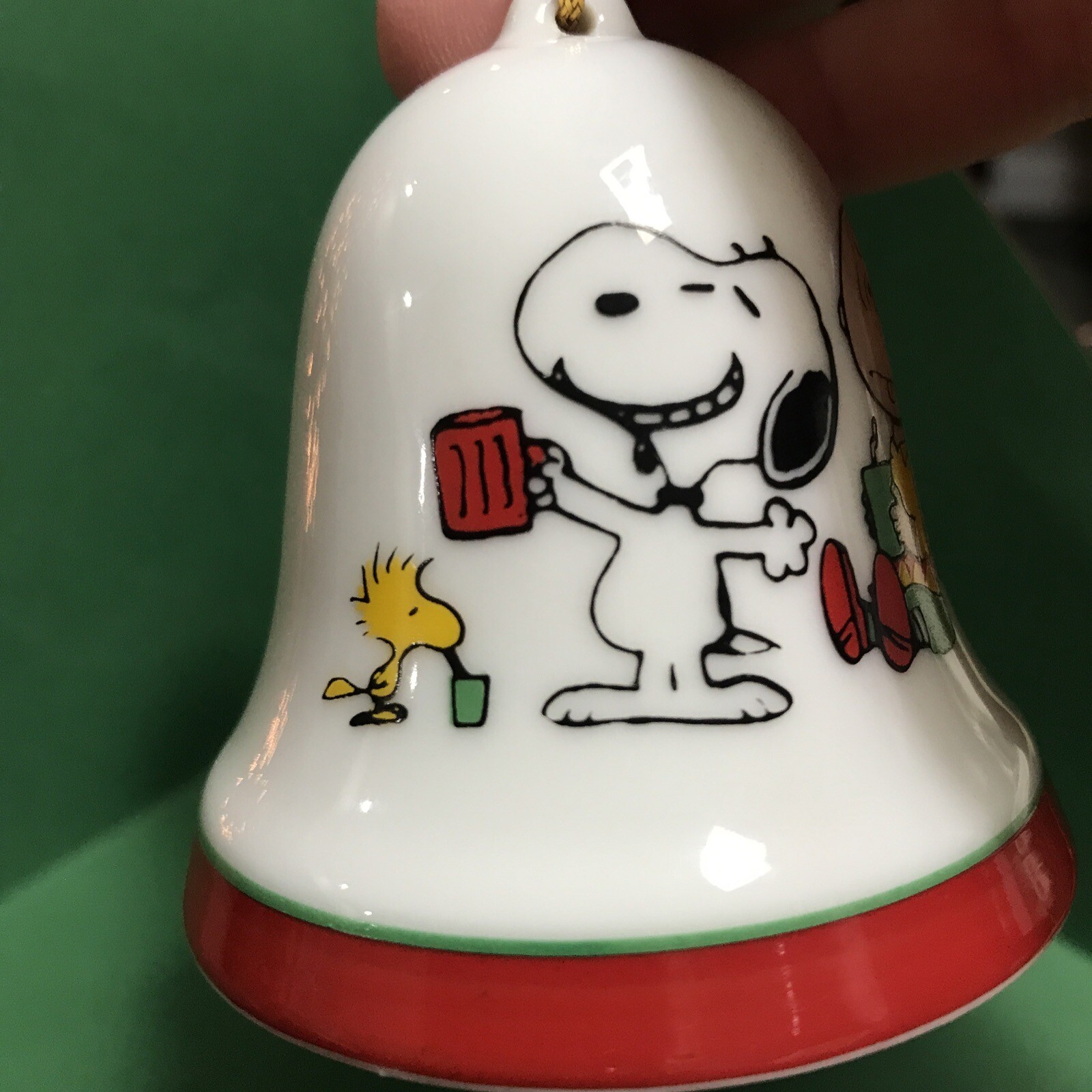 Snoopy Peanuts Vintage Christmas Bell ( No Clacker) Woodstock Root Beer Eggnog eBay