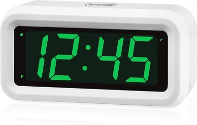 LED Alarm Clock for Kids 1.2 Inch Green LED Digital Clock LED Brightness