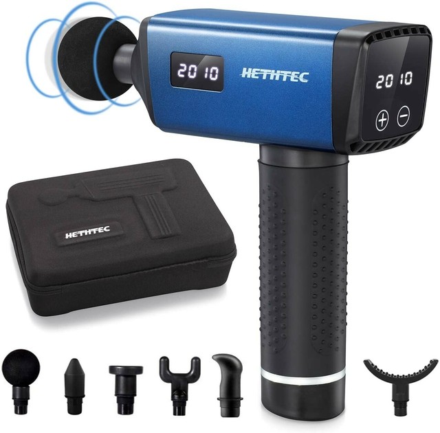 Life Pro Sonic Handheld Percussion 5Speed Massage Gun Blue for sale