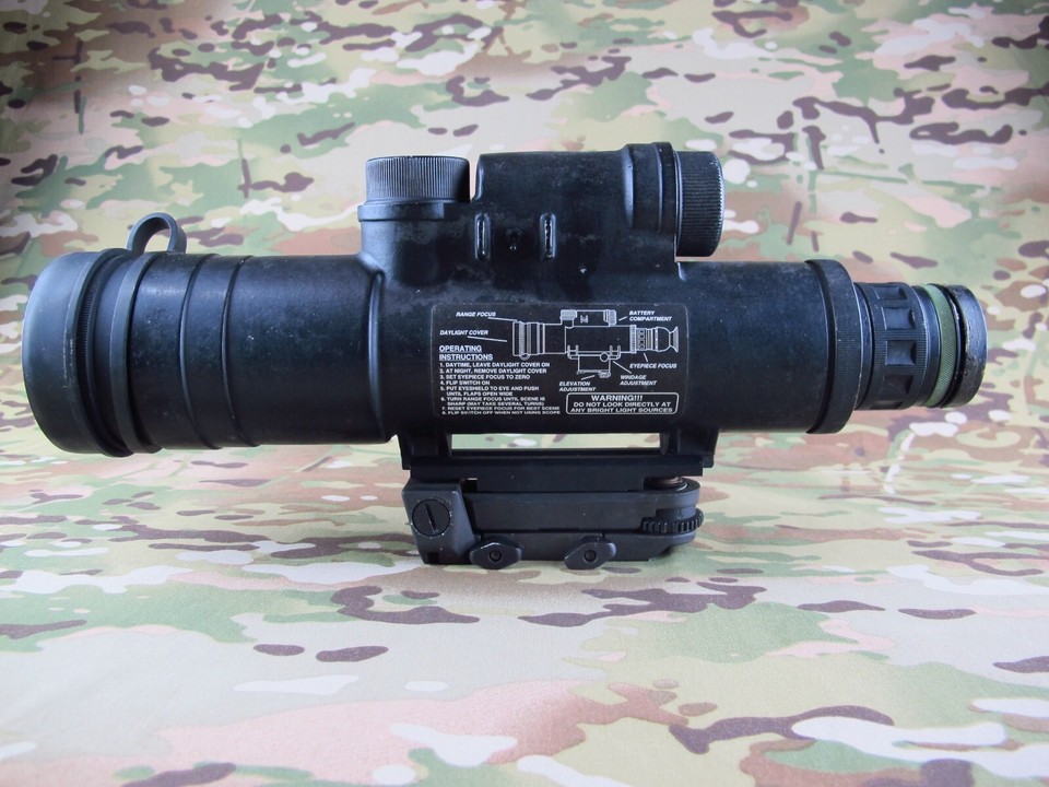 US Army Vintage AN/ PVS-2 Night Vision Weapon Sight With ELCAN GEN4-SSL ...