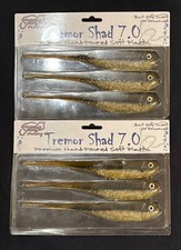 Qty 2 - Jenko Fishing Tremor Shad Soft Jerkbait, 7” Color: Kentucky Blue