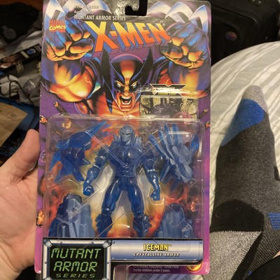 Marvel Comics X-men Iceman Crystalline Armor Mutant Action Figure RARE TYPO