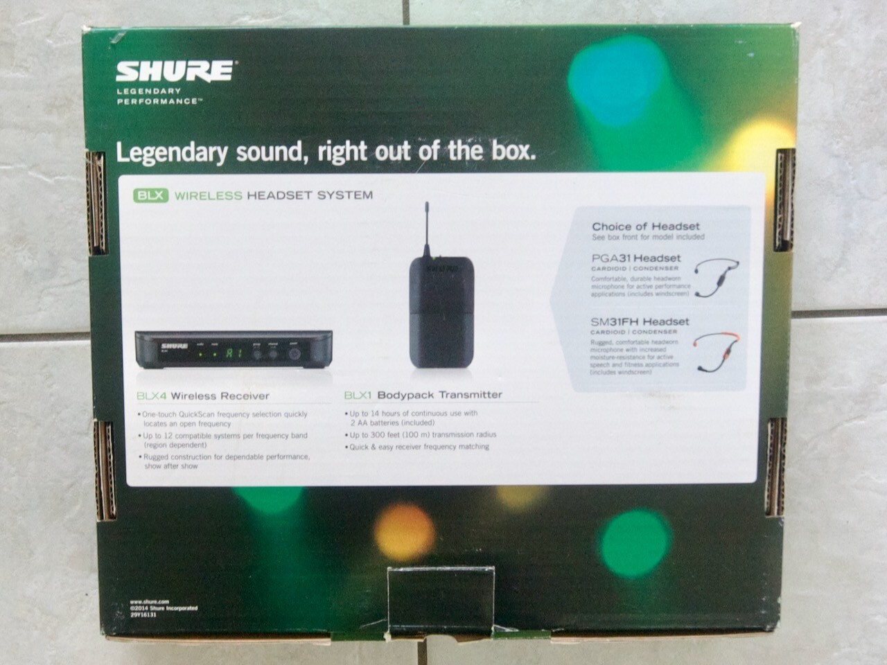 Shure BLX14/P31H10 Headset Wireless Microphone System 42406470322 eBay