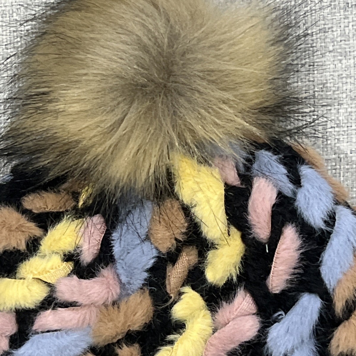 Anthropologie Fuzzy Faux Fur Pom Pom Beanie NWT Anthropologie Beanie Hats for Women for sale - eBay main image 3