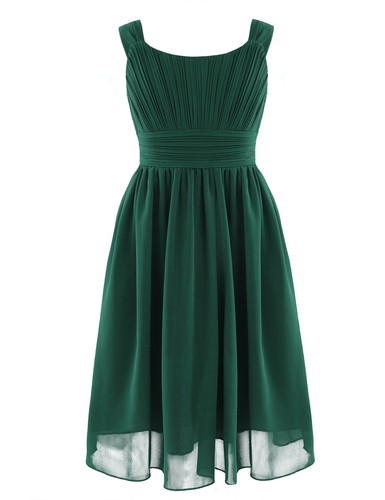 US Girls Chiffon Bridesmaid Wedding Party Flower Dress Pageant Prom Ball Gown - Picture 80 of 88